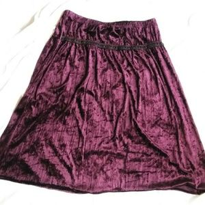 🎉(3X) Vintage Crushed Velvet Midi Skirt